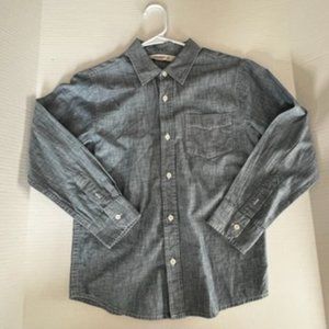 Old Navy Big Boy's Dress or Casual Blue Button Up Chambray Shirt
